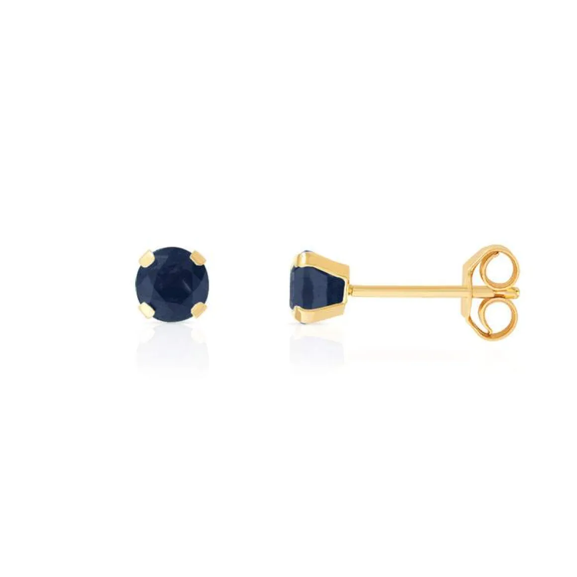 Boucles d'oreilles or 375 jaune saphirs