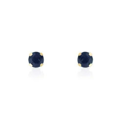Boucles d'oreilles or 375 jaune saphirs