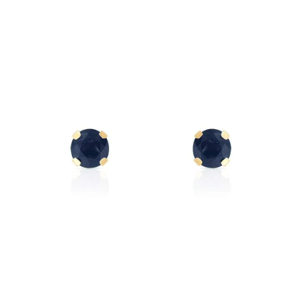 Boucles d'oreilles or 375 jaune saphirs