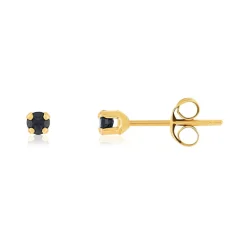 Boucles d'oreilles or 750 jaune saphirs