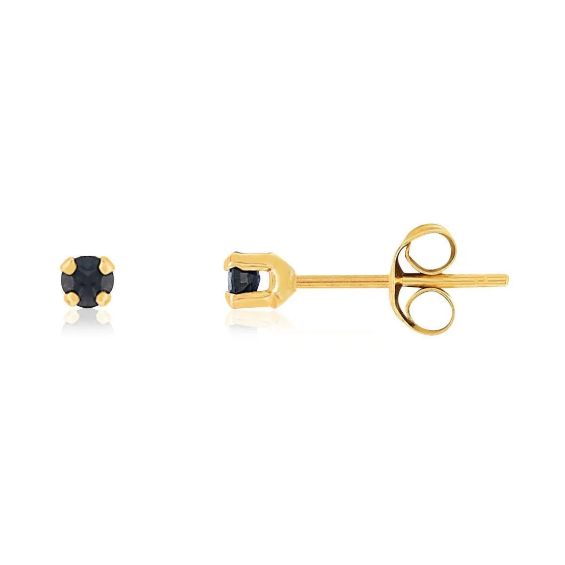 Boucles d'oreilles or 750 jaune saphirs