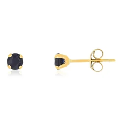 Boucles d'oreilles or jaune 750 saphirs