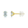 Boucles d'oreilles or 375 jaune topazes bleues traitées 1.09 carat