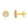 Boucles d'oreilles or 375 jaune zirconias
