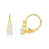 Boucles d'oreilles or 375 jaune zirconias