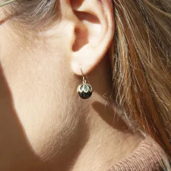 Boucles d'oreilles or 375 pendants perles de culture de Tahiti