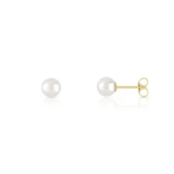 Boucles d'oreilles or 375 perles de culture de chine