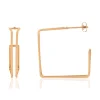 Boucles d'oreilles pendants acier rose