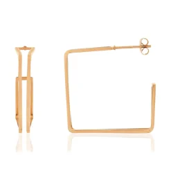 Boucles d'oreilles pendants acier rose