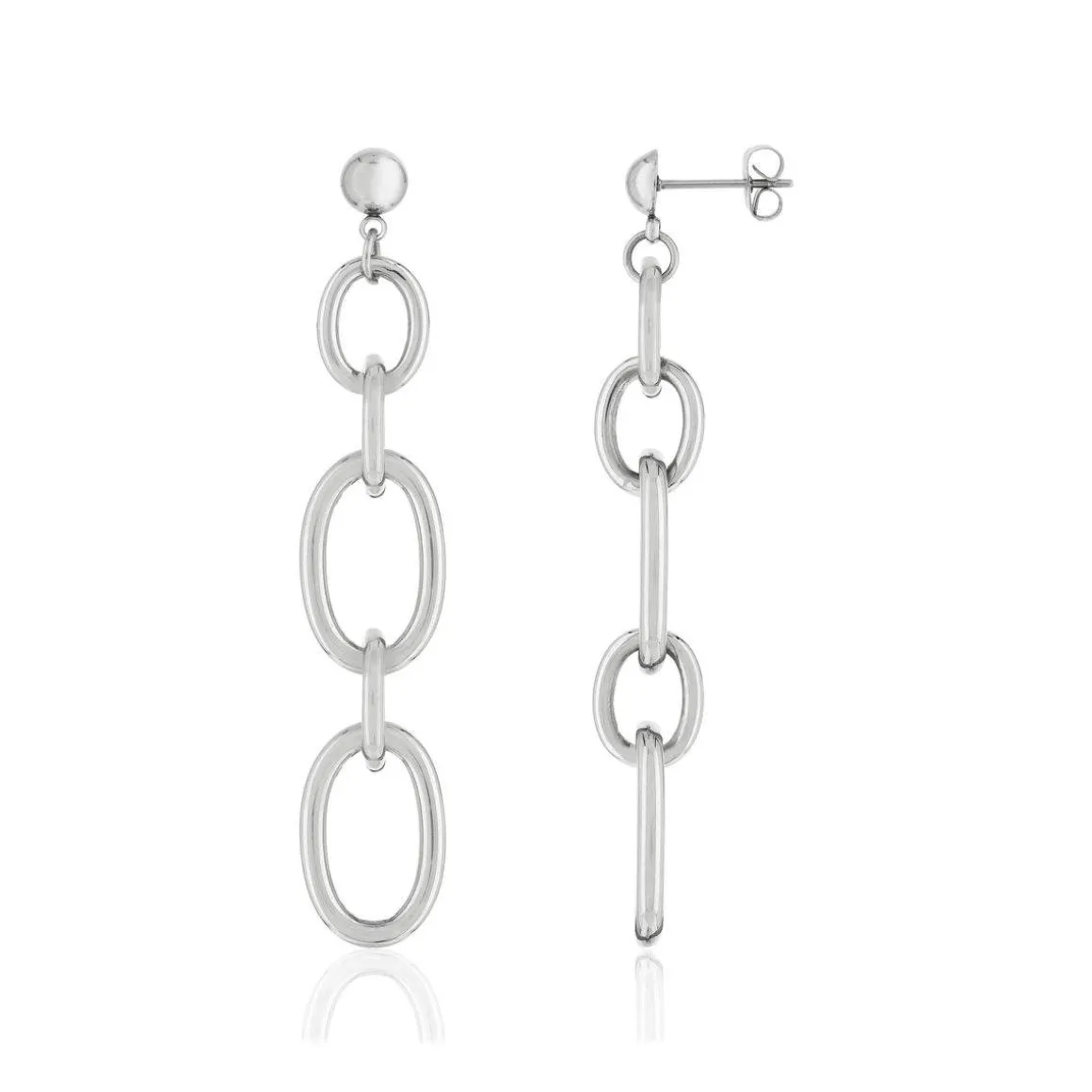 Boucles d'oreilles pendants acier