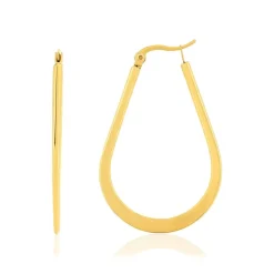 Boucles d'oreilles pendants acier inoxydable doré