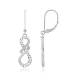 Boucles d'oreilles pendants argent 925, zirconias