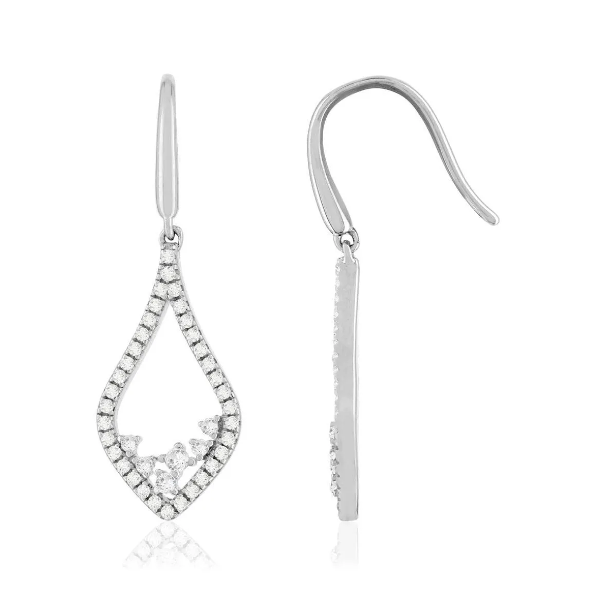Boucles d'oreilles pendants argent 925 zirconias
