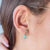 Boucles d'oreilles plaqué or amazonites