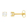 Boucles d'oreilles plaqué or jaune zirconias serti 4 griffes