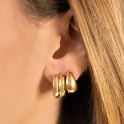 Boucles d'oreilles plaqué or jaune