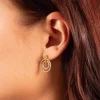 Boucles d'oreilles plaqué or jaune et zirconias