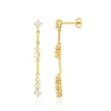Boucles d'oreilles plaqué or pendants zirconias