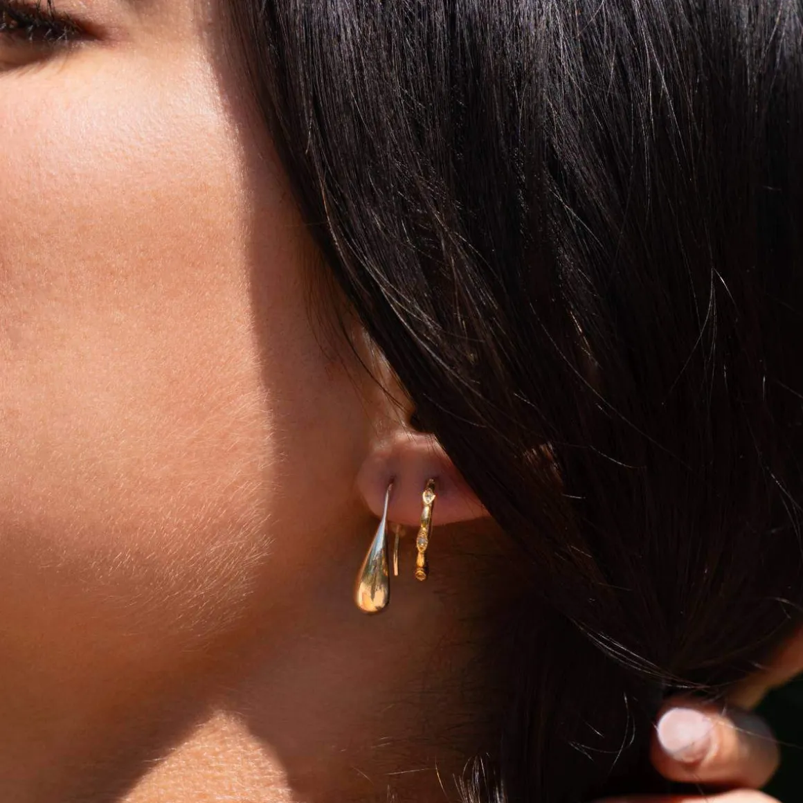 Boucles d'oreilles plaqué or pendants