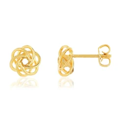 Boucles d'oreilles plaqué or rosaces