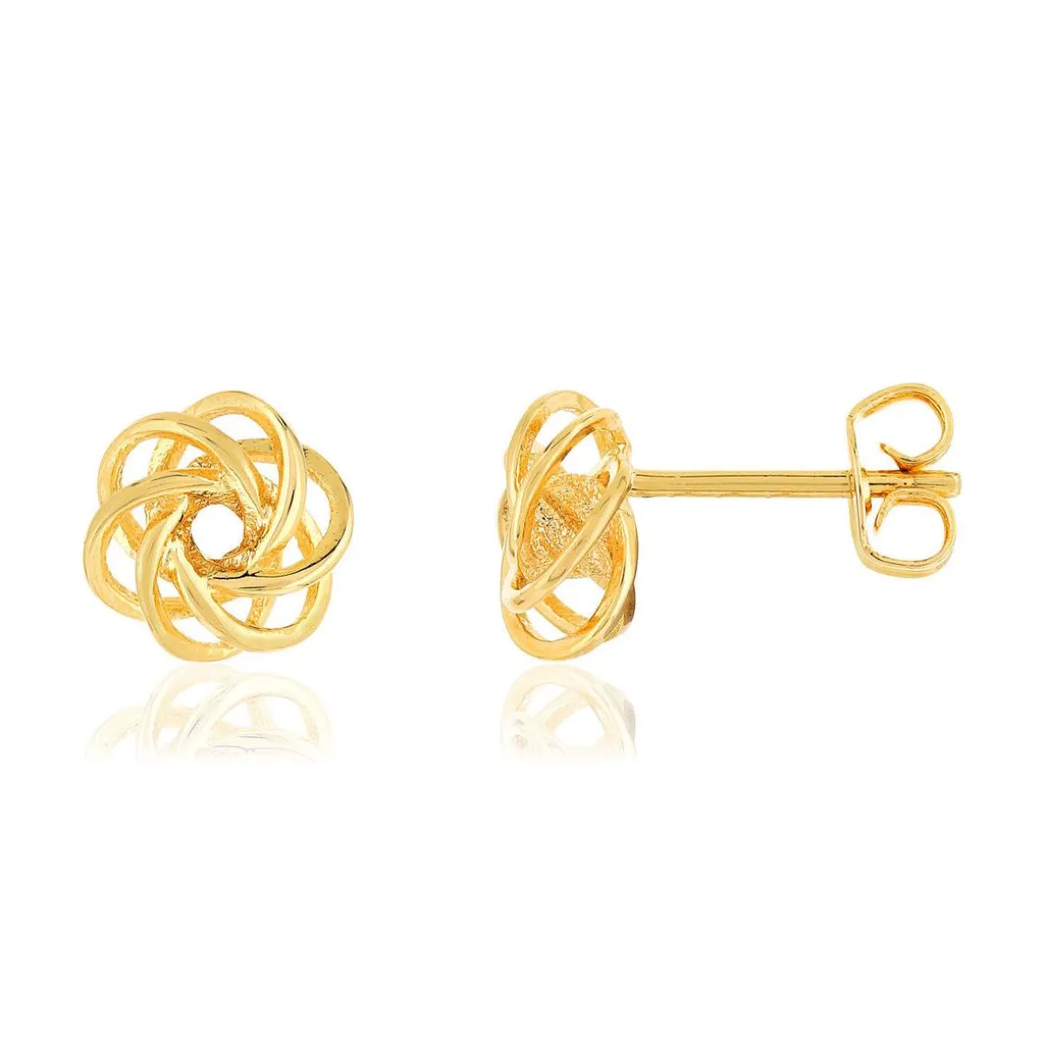 Boucles d'oreilles plaqué or rosaces