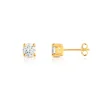 Boucles d'oreilles plaqué or zirconias
