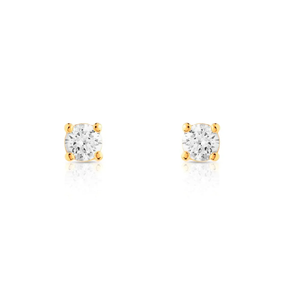 Boucles d'oreilles plaqué or zirconias