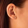 Boucles d'oreilles plaqué or zirconias