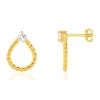 Boucles d'oreilles plaqué or zirconias