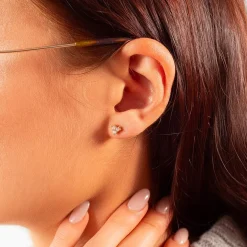 Boucles d'oreilles plaqué or zirconias