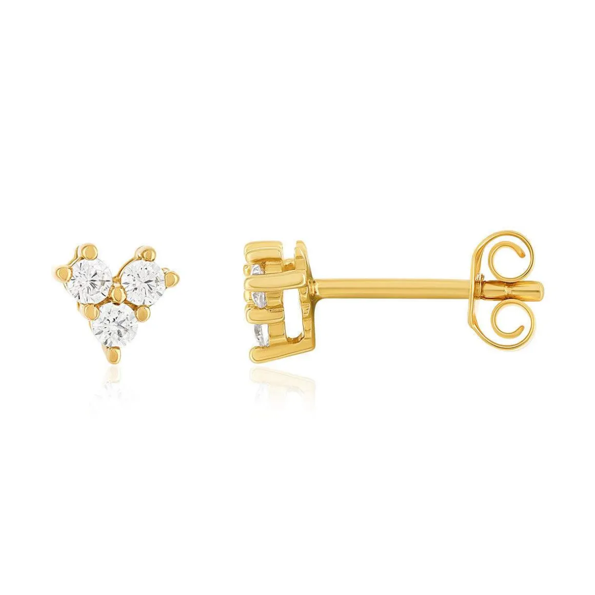 Boucles d'oreilles plaqué or zirconias