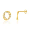Boucles d'oreilles plaqué or zirconias
