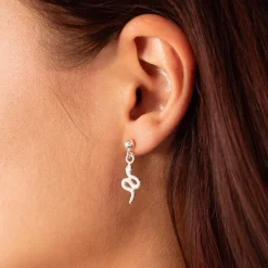 Boucles oreilles argent 925 serpent