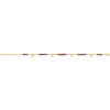 Bracelet acier doré grenats 20 cm