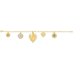 Bracelet acier doré nacre