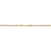Bracelet acier dosé rose zironia noir 22 cm