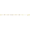 Bracelet acier jaune pierres naturelles et perle de culture de Chine 19cm