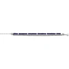 Bracelet acier pierres naturelles bleues 21,5cm