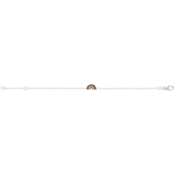 Bracelet argent 925 arc en ciel 15 cm
