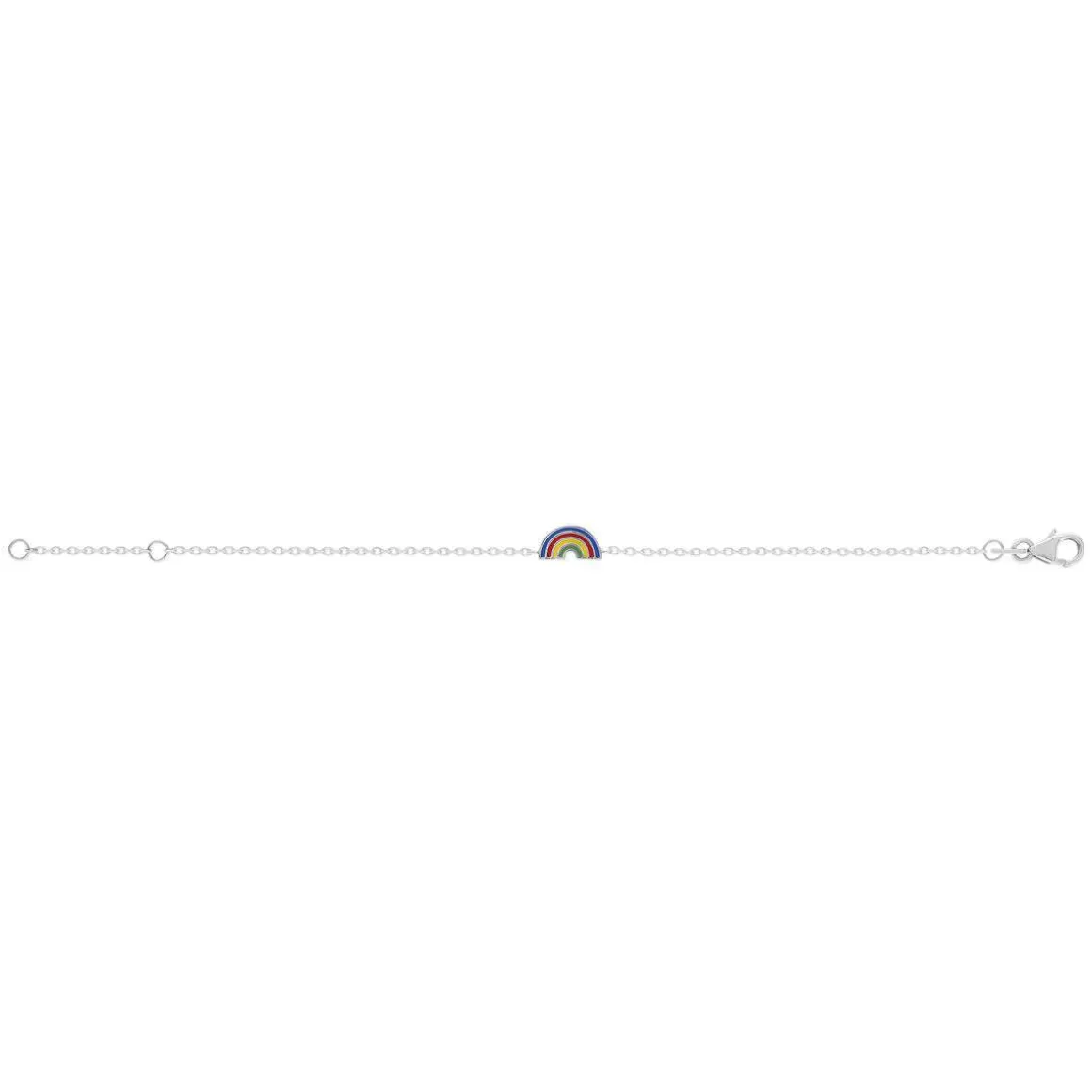 Bracelet argent 925 arc en ciel 15 cm