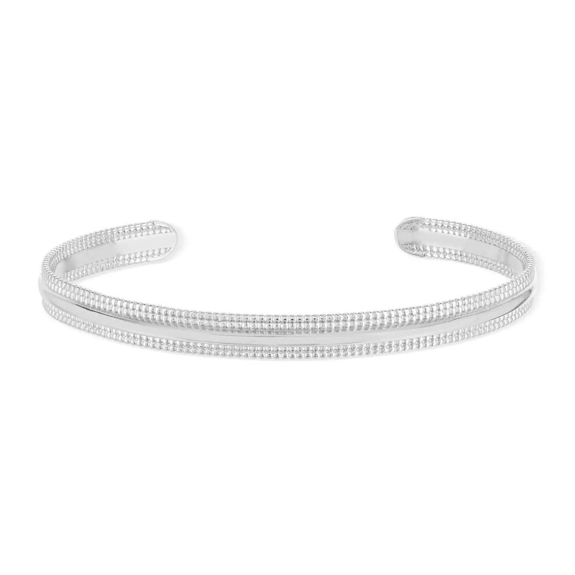 Bracelet argent 925 bord perlé
