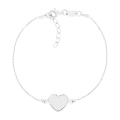 Bracelet argent 925 coeur