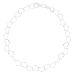 Bracelet argent 925 coeurs
