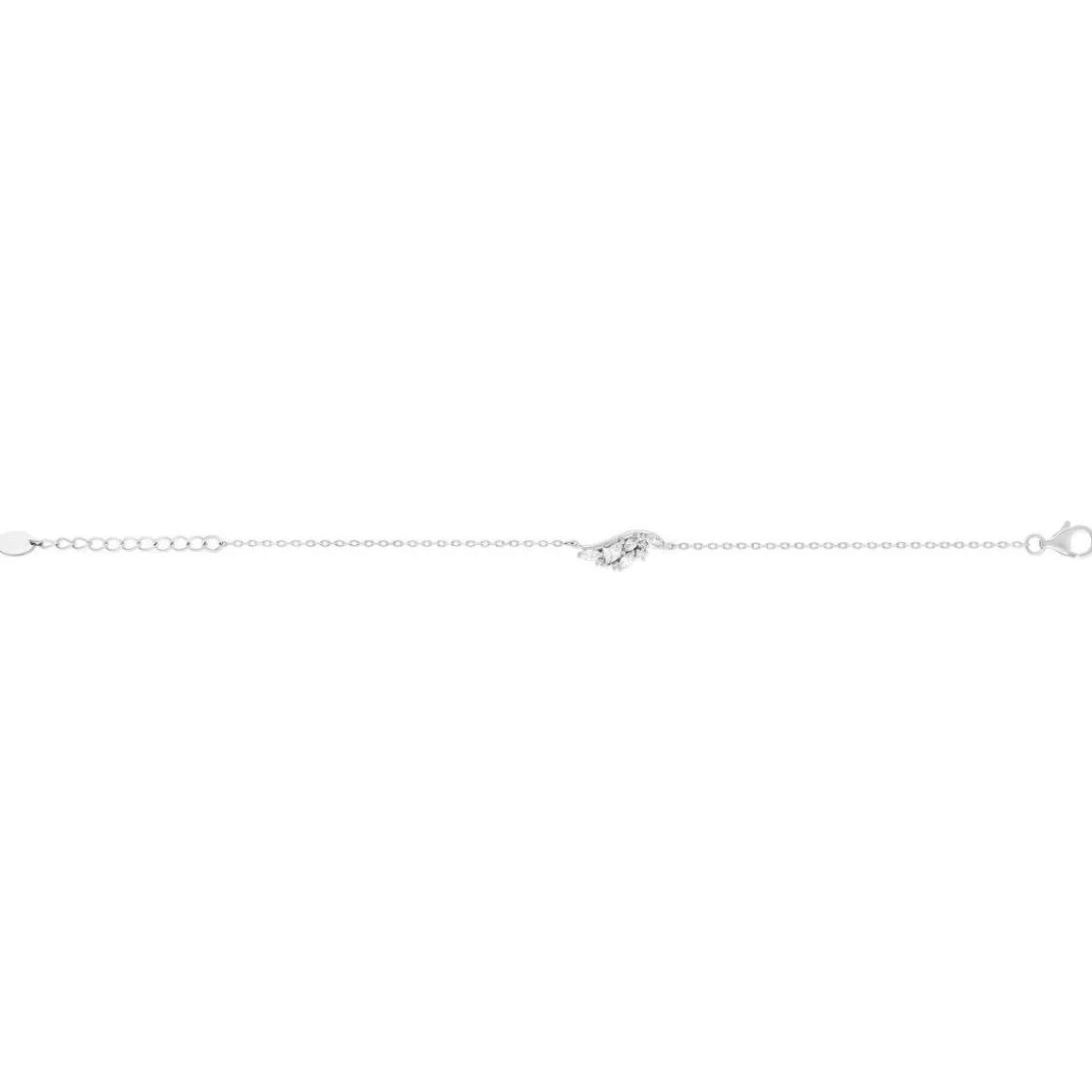 Bracelet argent 925 et zirconias 19cm