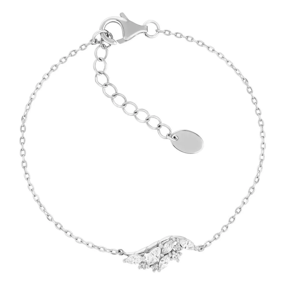 Bracelet argent 925 et zirconias 19cm