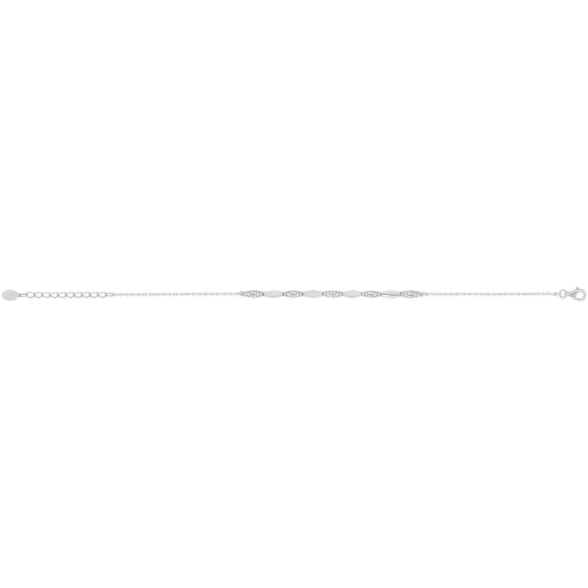 Bracelet argent 925 et zirconias 21cm