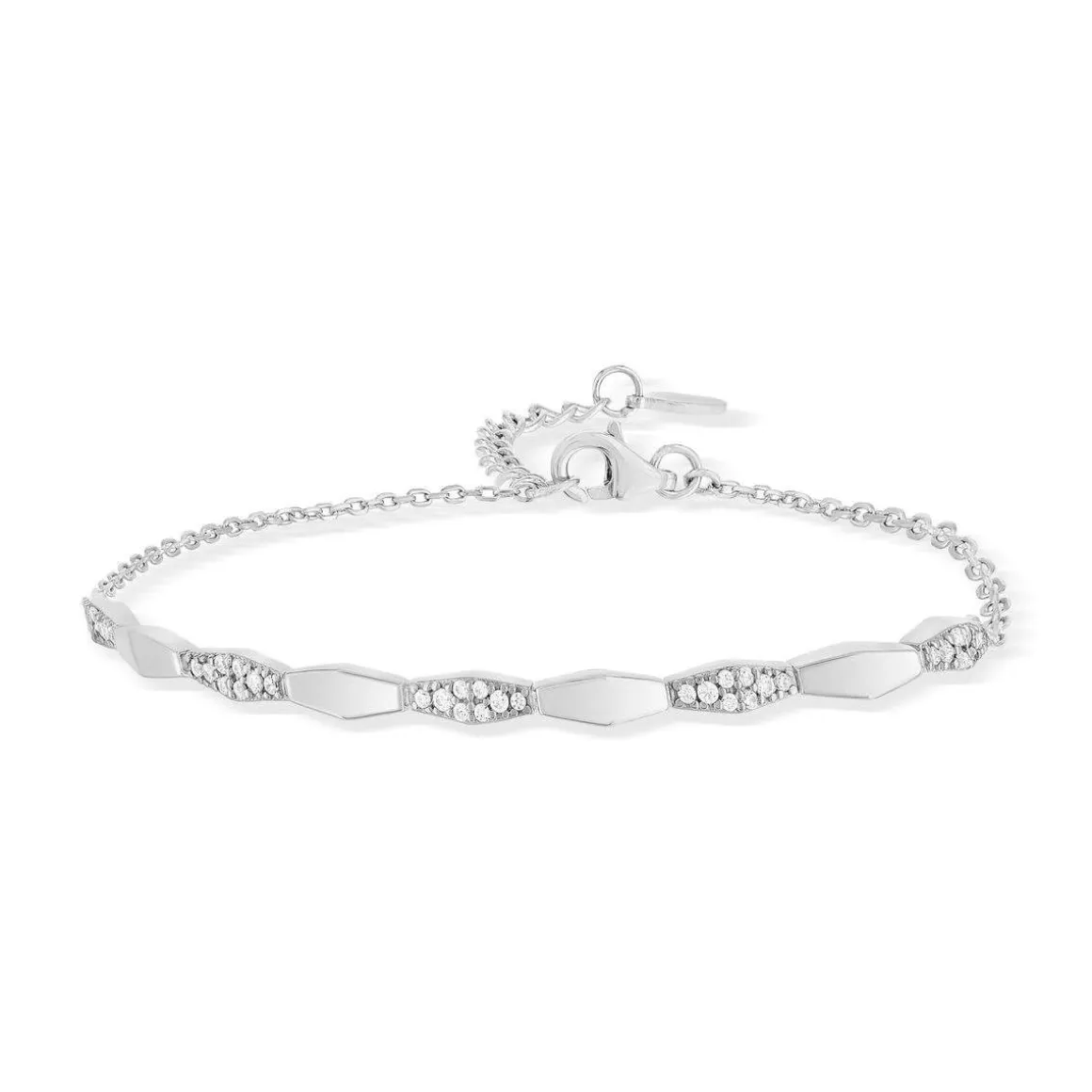 Bracelet argent 925 et zirconias 21cm