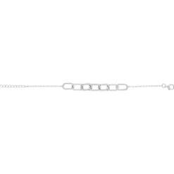 Bracelet argent 925 et zirconias 19cm
