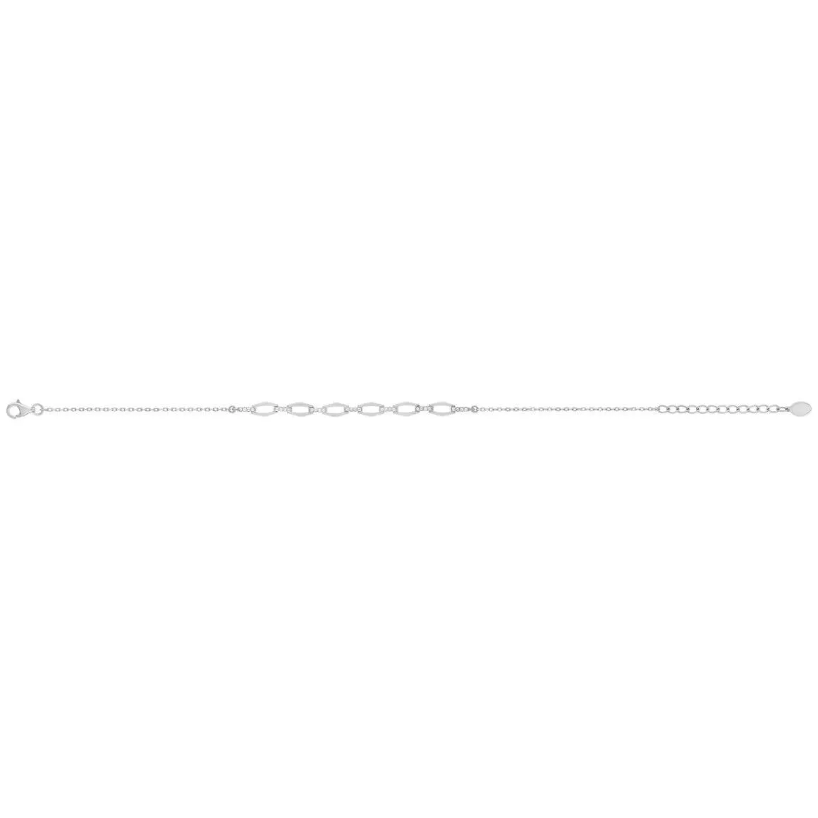 Bracelet argent 925 et zirconias 21cm