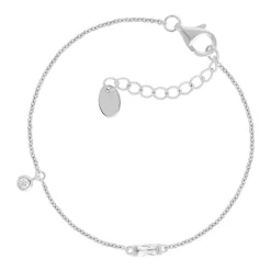 Bracelet argent 925 et zirconias 19cm